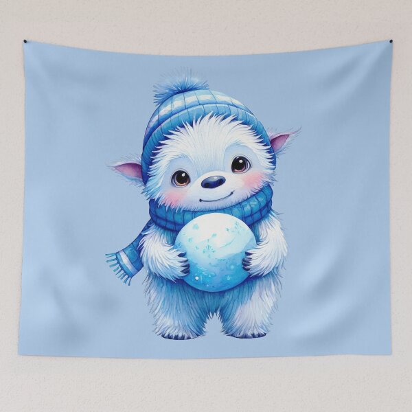 Item preview, Cute Baby Yeti | Winter Cryptid Collectible Art designed and sold by Ombrya.