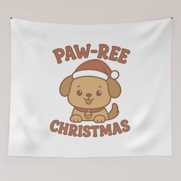 Item preview, Paw-ree Christmas Dog T-Shirt - Cute Holiday Puppy Design designed and sold by DavidTeeStudio.