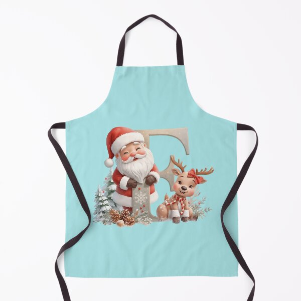 Item preview, Santa & Reindeer Monogram Letter F – Cute Christmas Holiday Alphabet Gift & Decor designed and sold by AmenAlways.