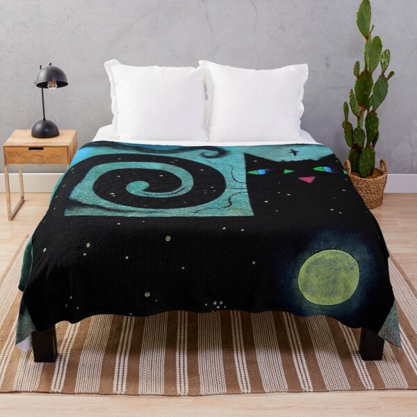 Item preview, Cat Under the Moon by David King  dk_2025sept17b designed and sold by ArtistDavidKing.
