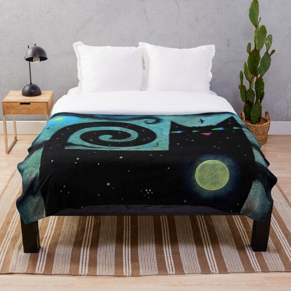Artikelvorschau, Katze unter dem Mond von David King dk_2025sept17b entworfen und verkauft von ArtistDavidKing.