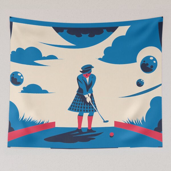 Item preview, Golf Golfing Play Art Serene Natural Colors designed and sold by ART ATTACK ZONE.