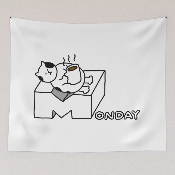 Item preview, a cat on Monday designed and sold by superbaechoo.