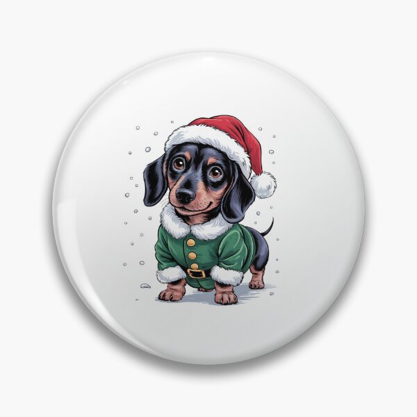 Item preview,  Dog Dachshund  in Santa Hat Holly Berry Christmas  designed and sold by SOUFIANE1991.