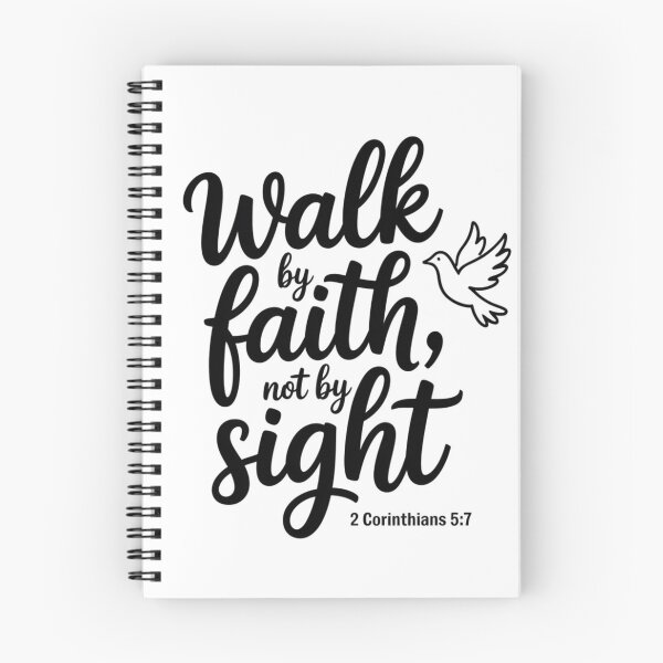 Item preview, Walk by Faith Not by Sight – 2 Corinthians 5:7 Christian Bible Verse Design designed and sold by Goodthreadz.