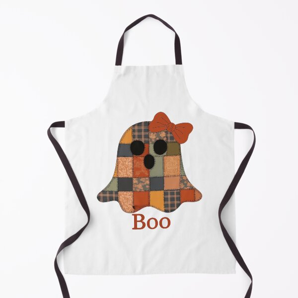 Item preview, Whimsical Patchwork Ghost With Boo Text Halloween designed and sold by RuweisVibes.
