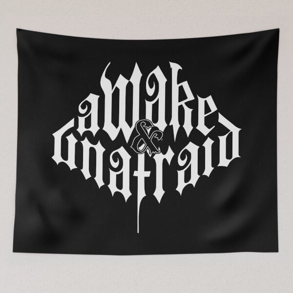 Item preview, Awake & Unafraid – Emo Gothic Typography designed and sold by DAFIN.