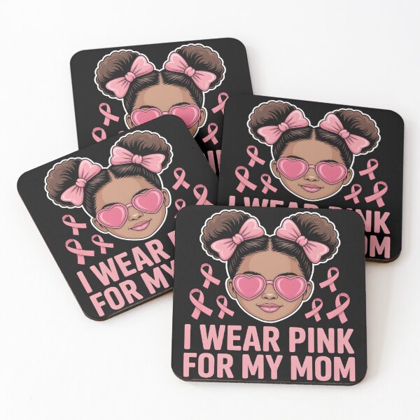 Item preview, I Wear Pink for My Mom Breast Cancer Afro Girls Toddlers designed and sold by BLZART.