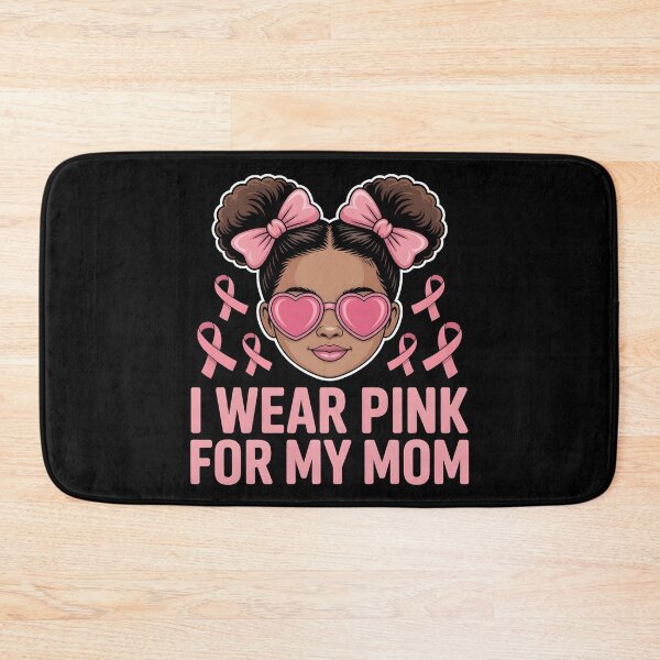 Item preview, I Wear Pink for My Mom Breast Cancer Afro Girls Toddlers designed and sold by BLZART.