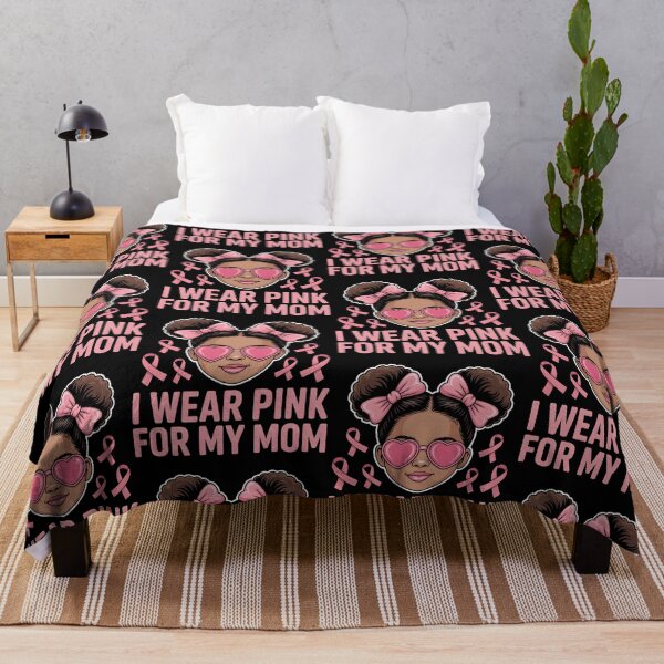 Item preview, I Wear Pink for My Mom Breast Cancer Afro Girls Toddlers designed and sold by BLZART.