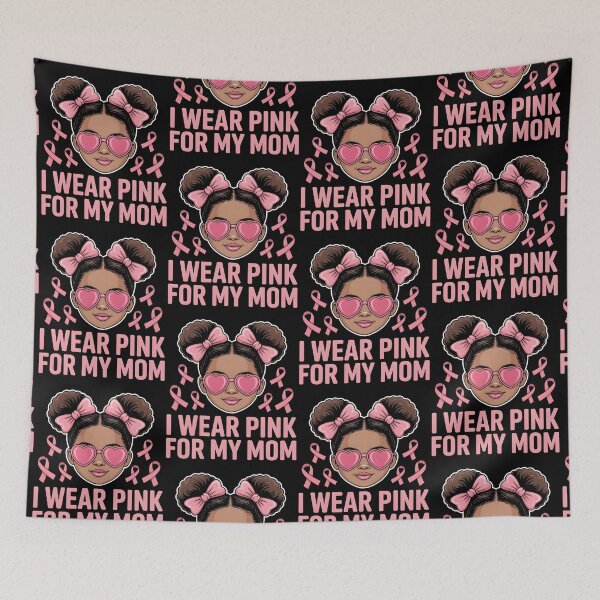 Item preview, I Wear Pink for My Mom Breast Cancer Afro Girls Toddlers designed and sold by BLZART.