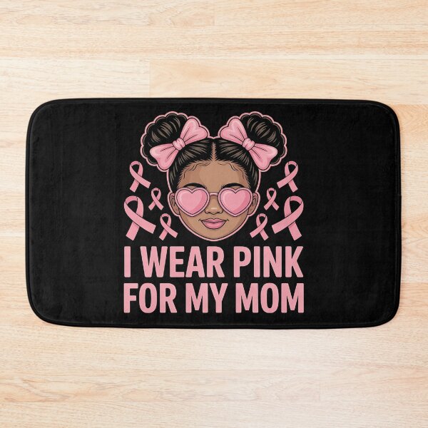 Item preview, I Wear Pink for My Mom Breast Cancer Afro Girls Toddlers designed and sold by BLZART.