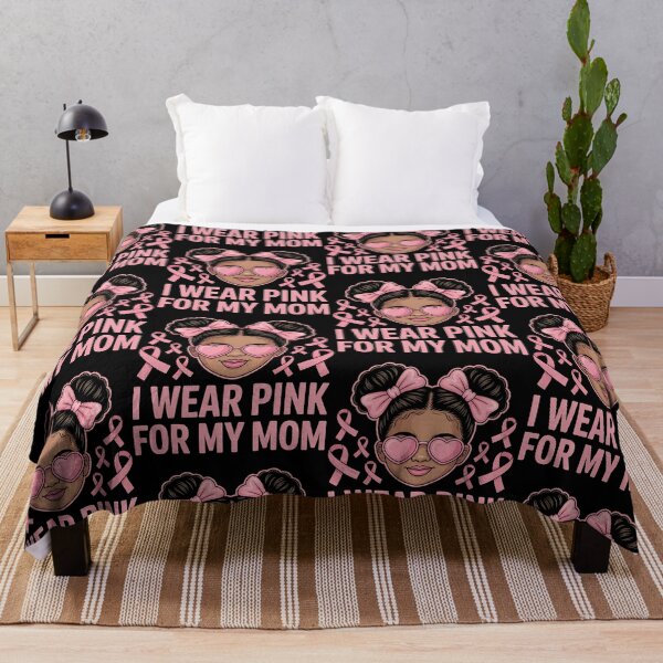 Item preview, I Wear Pink for My Mom Breast Cancer Afro Girls Toddlers designed and sold by BLZART.