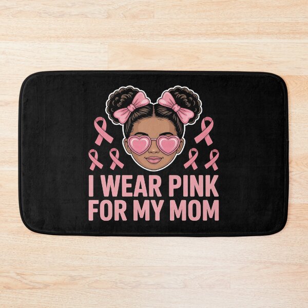 Item preview, I Wear Pink for My Mom Breast Cancer Afro Girls Toddlers designed and sold by BLZART.