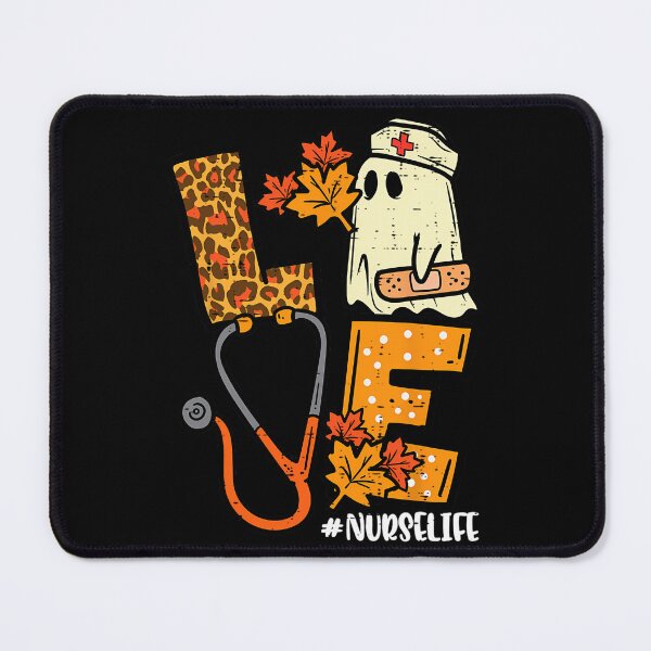 Item preview, Leopard Ghost Nurse Halloween Costume Fall Scrub Top designed and sold by sgwralifmy31.