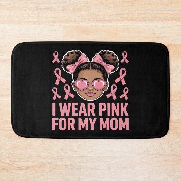 Item preview, I Wear Pink for My Mom Breast Cancer Afro Girls Toddlers designed and sold by BLZART.