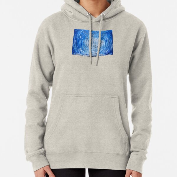 Deep Frozen Woods Original Painting Pullover Hoodie