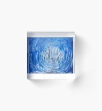 Deep Frozen Woods Original Painting Acrylic Block