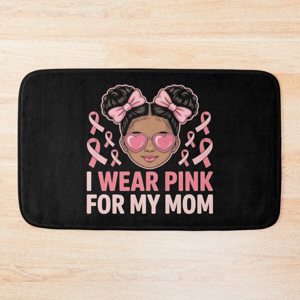 Item preview, I Wear Pink for My Mom Breast Cancer Afro Girls Toddlers designed and sold by BLZART.