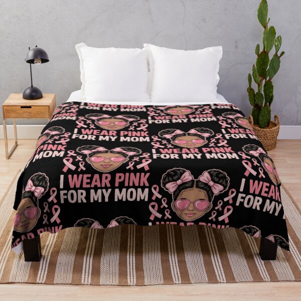 Item preview, I Wear Pink for My Mom Breast Cancer Afro Girls Toddlers designed and sold by BLZART.