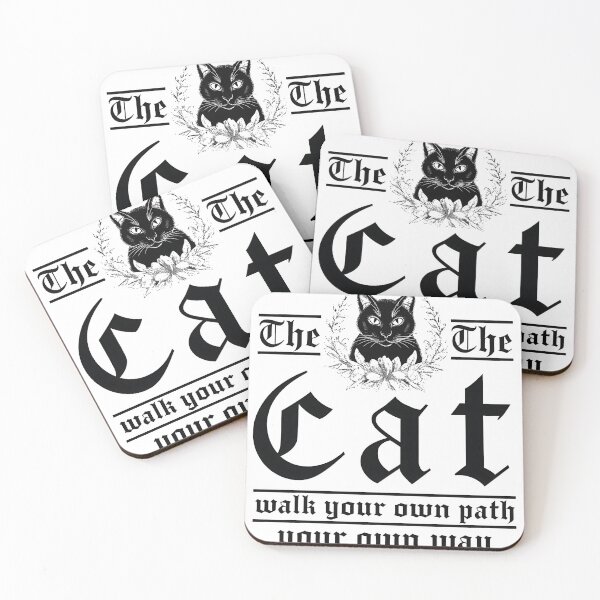 Item preview, Walk Your Own Path Cat Quote designed and sold by sandrahofer-art.