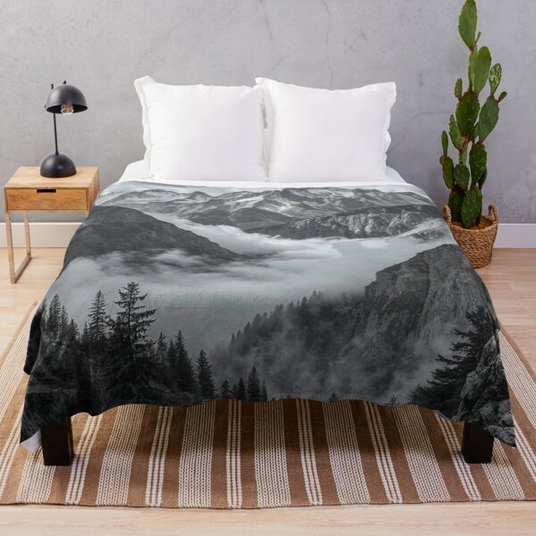 Item preview, Black & White Canadian Rocky Mountain Landscape designed and sold by ShadeScapeArt.