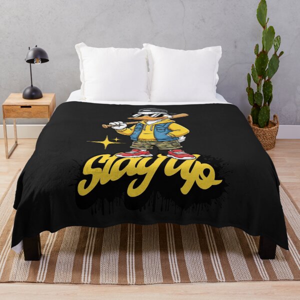 Item preview, Cool Duck Streetwear Cartoon with Baseball Bat – Stay Up Design designed and sold by AwesomeBeyondLimits.