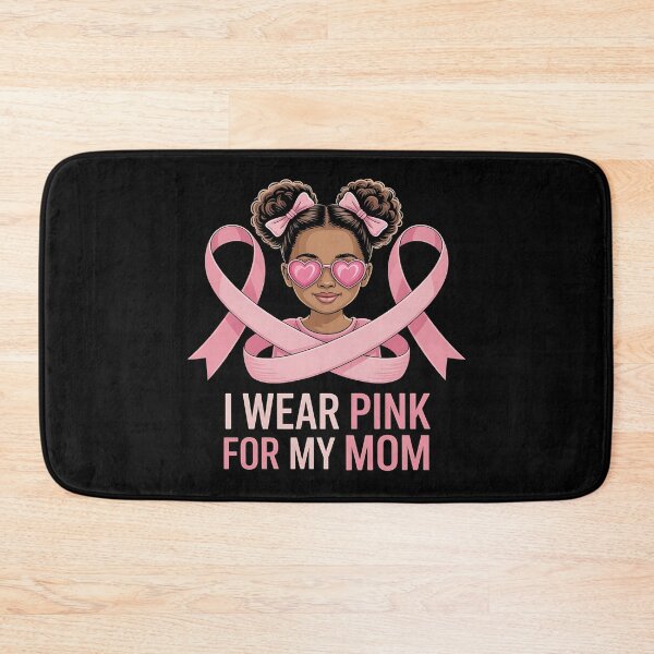 Item preview, I Wear Pink for My Mom Breast Cancer Afro Girls Toddlers designed and sold by BLZART.