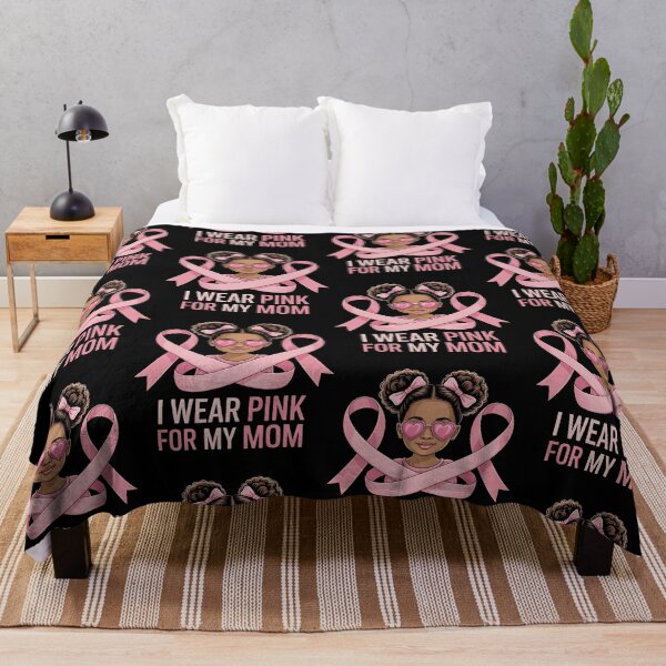 Item preview, I Wear Pink for My Mom Breast Cancer Afro Girls Toddlers designed and sold by BLZART.