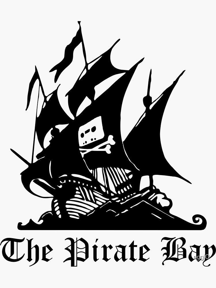  The Pirate Bay Logo Flag Crossbones Skull T-Shirt : Clothing,  Shoes & Jewelry