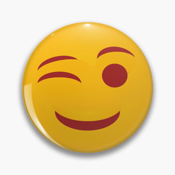 Item preview, Playful Winking Smiley Face – Fun Emoji  designed and sold by katerin17.