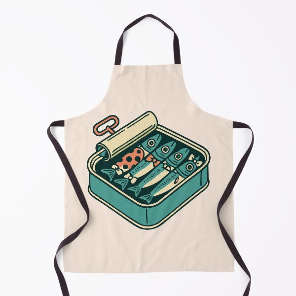 Item preview, Sardine Tin Retro Illustration — Coastal Kitchen Kitsch Print designed and sold by SeoulInkSoul.