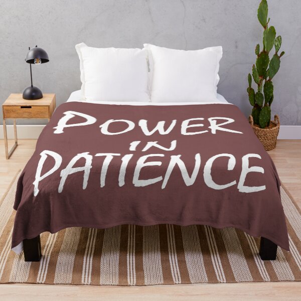 Item preview, Power in Patience – Calm Strength Motivational Quote Design designed and sold by ArtNestVerse.