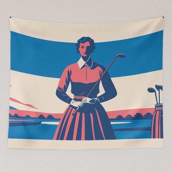Item preview, Woman Golf Golfing Play Art Serene Natural Colors designed and sold by ART ATTACK ZONE.