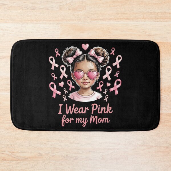 Item preview, I Wear Pink for My Mom Breast Cancer Afro Girls Toddlers designed and sold by BLZART.