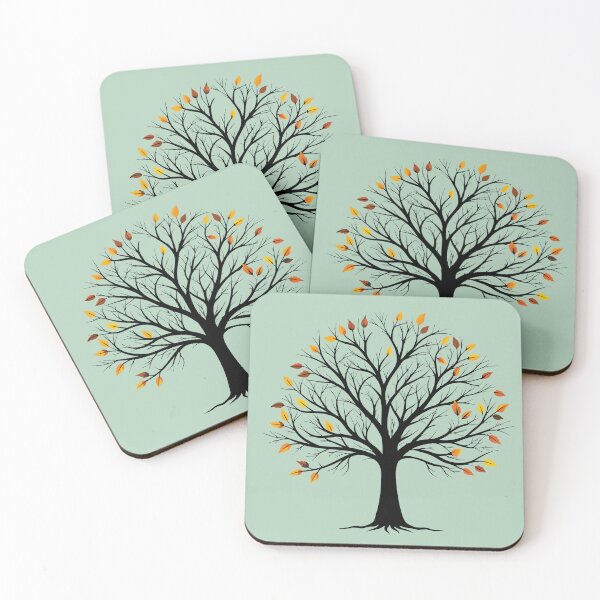 Item preview, Minimalist autumn tree with colorful leaves designed and sold by charlypicazo.