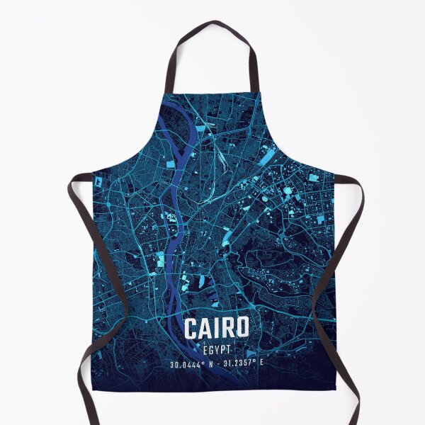 Item preview, Cairo Red & Blue Minimalist Map designed and sold by HomeLivingCo.