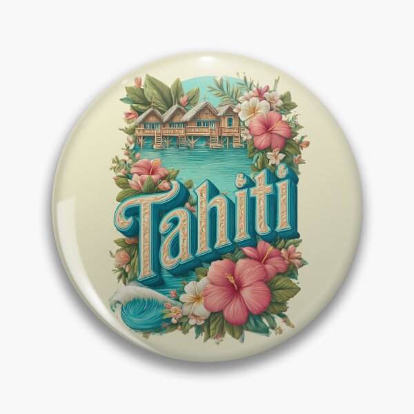 Item preview, Tahiti Design – South Sea Bungalows & Tropical Blossom Souvenir designed and sold by Meiersbeste.