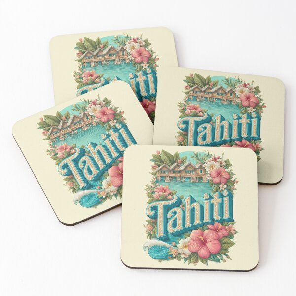 Item preview, Tahiti Design – South Sea Bungalows & Tropical Blossom Souvenir designed and sold by Meiersbeste.