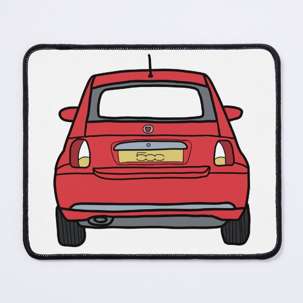 Item preview, Fiat 500 Rosso Red – Classic Italian Car Illustration designed and sold by OhNoNotAgain42.