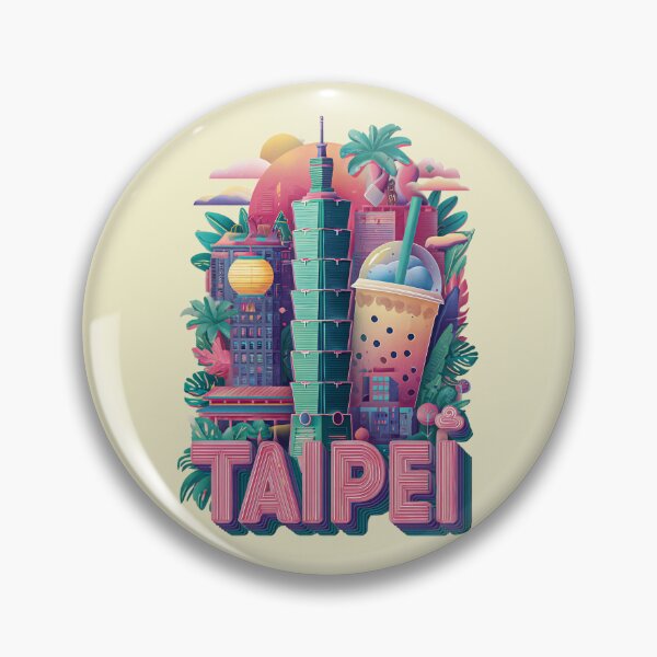Item preview, Taipei Design – Skyline with Taipei 101 & Bubble Tea Souvenir designed and sold by Meiersbeste.