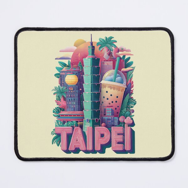 Item preview, Taipei Design – Skyline with Taipei 101 & Bubble Tea Souvenir designed and sold by Meiersbeste.