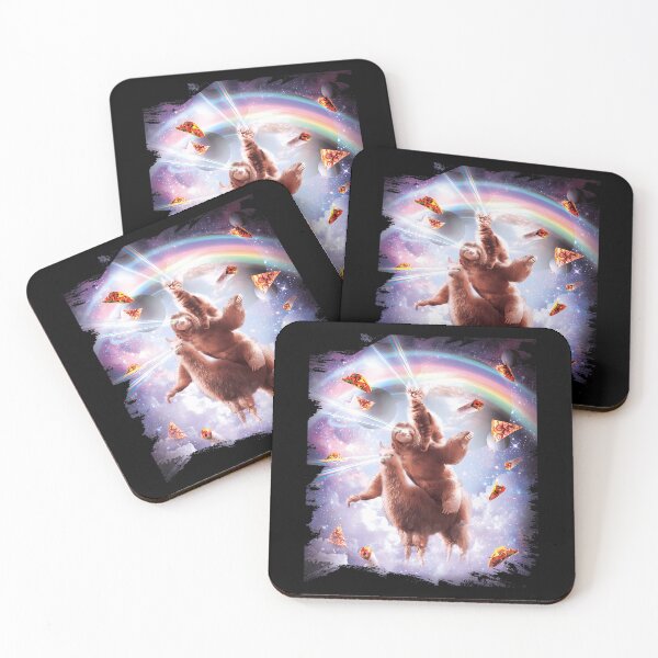 Item preview, Laser Eyes Space Cat Riding Sloth	 designed and sold by smsihikcaw1.
