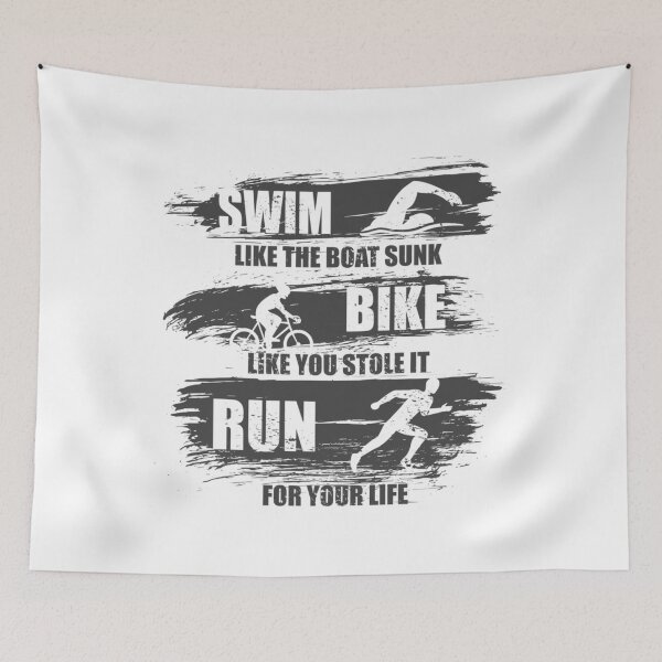 Item preview, Swim Like The Boat Sunk Bike Like You Stole It Run For Your Life	 designed and sold by durazucsfce54.
