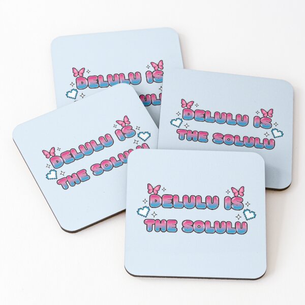 Item preview, Pink Blue Gradient Butterfly Delulu Quote designed and sold by cozy corner co. .