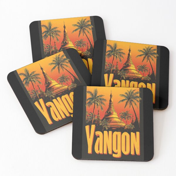 Item preview, Yangon Design – Shwedagon Pagoda Souvenir Illustration designed and sold by Meiersbeste.