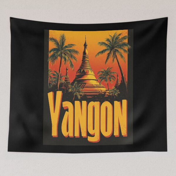 Item preview, Yangon Design – Shwedagon Pagoda Souvenir Illustration designed and sold by Meiersbeste.