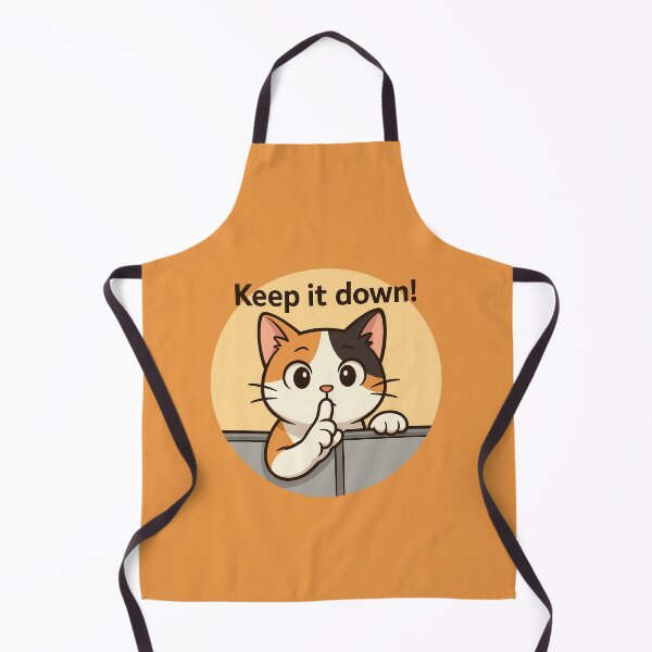 Item preview, Keep It Down Cat Sticker designed and sold by Yuliya Brush.
