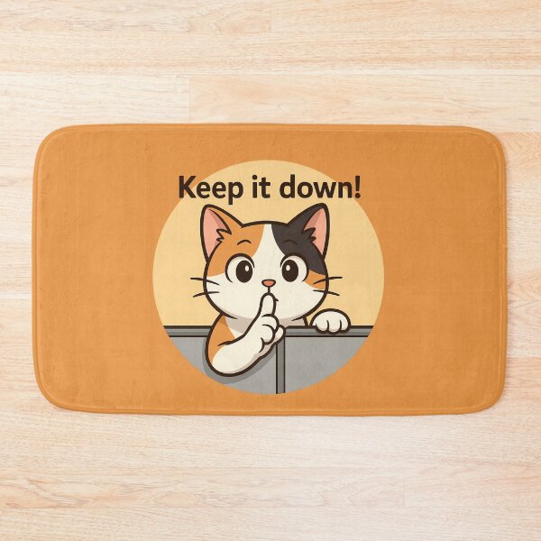 Item preview, Keep It Down Cat Sticker designed and sold by Yuliya Brush.