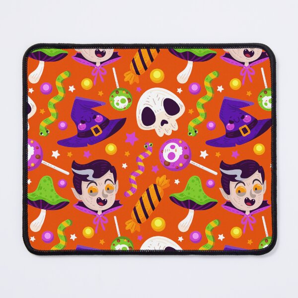 Item preview, Halloween Pattern with Vampires, Skulls & Candy Hearts designed and sold by NicolaZhukov.